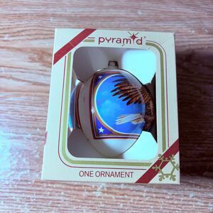 Pyramid Eagle God Bless America Satin Ornament with Original Box